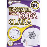 PAPEL TRANFER A4 ROPA CLARA x 5 Hojas
