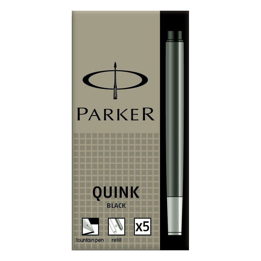 CARTUCHOS PARKER NEGRO x 5u.