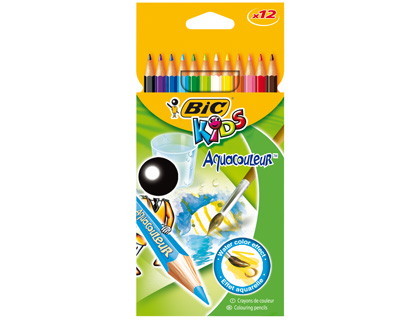 LAPICES DE COLORES BIC KIDS ACUARELA.12 L