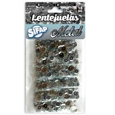 LENTEJUELA SIFAP 8mm x 3gr. METAL PLATA