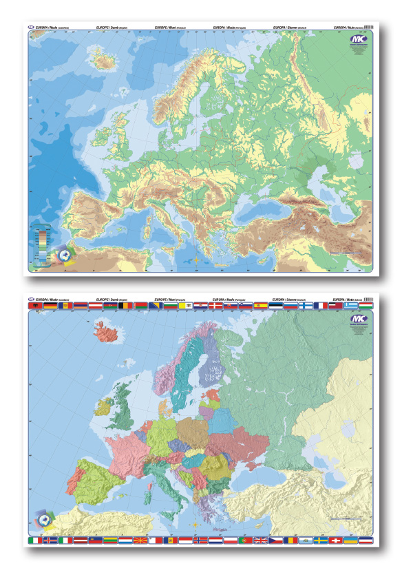 MAPA MURAL MUDO 130*95 FIS/POL. BIFAZ - EUROPA
