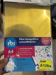 PAPEL IBI FOTOGR.A4.AUTOADH.ORO x 20h.