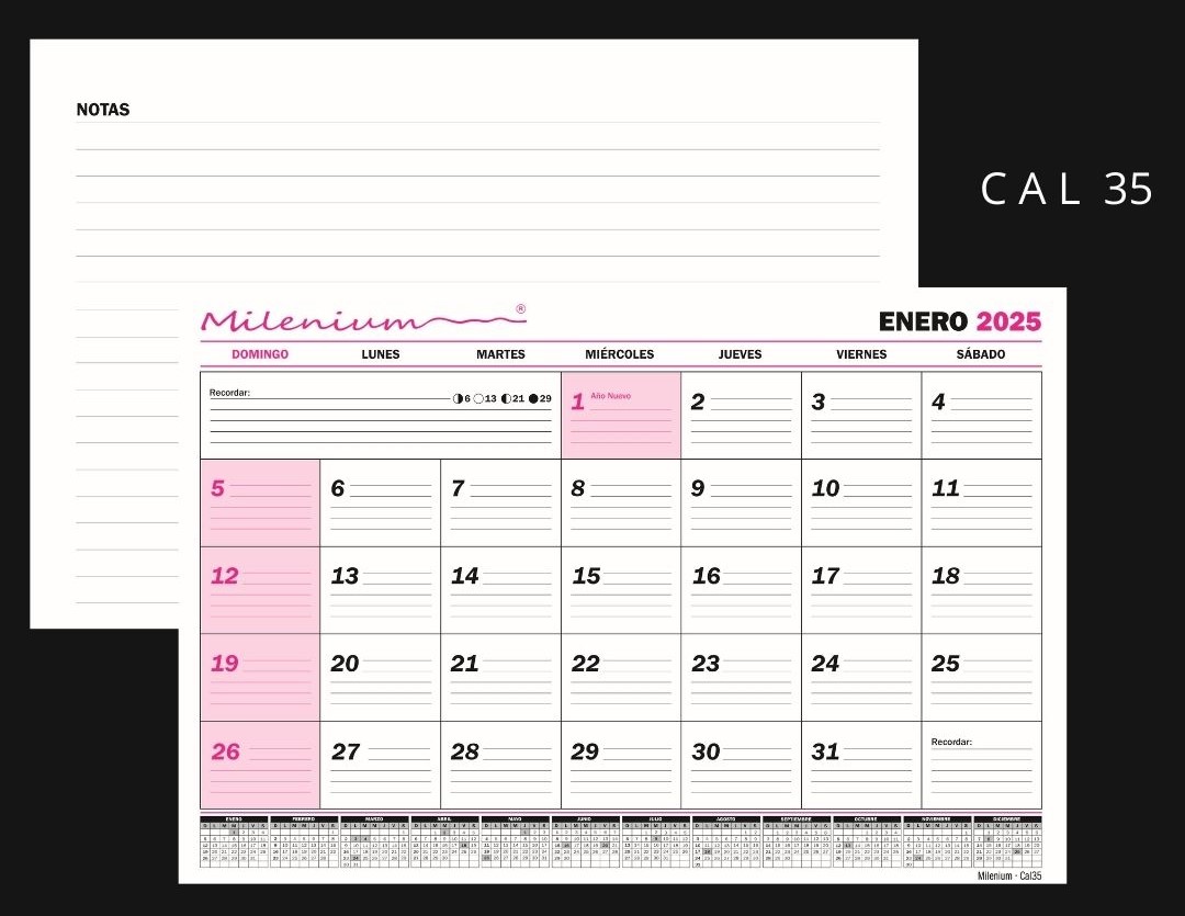 CALENDARIO 2025 - 11.5 x 20 cm.