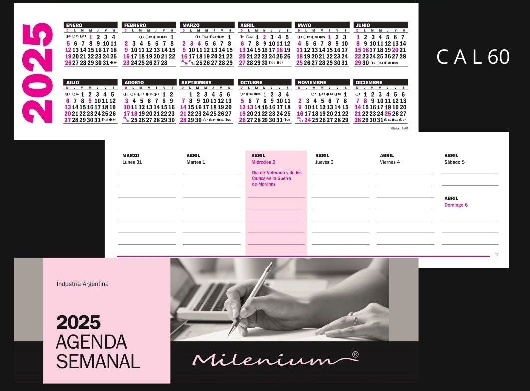 AGENDA DE ESCRITORIO SEMANAL 2025