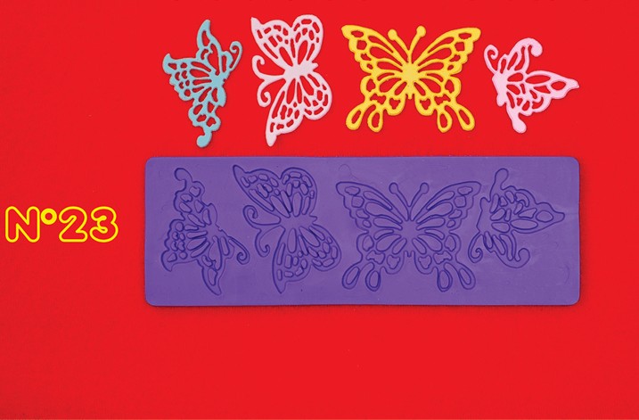 MOLDE SILICONA LK PUNTILLA N.23 - MARIPOSAS