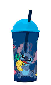 VASO 460ml. TRANSP.TAPA.ALTA - STICH