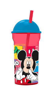 VASO 460ml. TRANSP.TAPA.ALTA - MICKEY