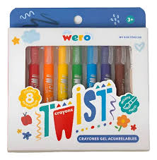 CRAYONESGEL ACUARELABLE WERO x 8 + PINCEL
