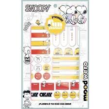 SNOOPY STIKERS PLANNER x6u.WERO