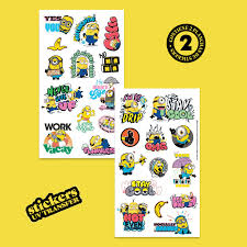 MINNIONS STICKERS BOTELLA