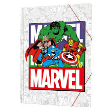 AVENGERS MARVEL CARPETA 3.SOLAPAS ELASTICO